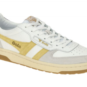 Gola CLB336AY HAWK Damen Sneaker wei?/pollen/plum, Glattleder Mesh Textil Fu?...