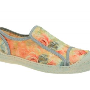 Eject 16221/2 DASS Multicolor Slipper Damenschuhe - Orange Grau Blumen