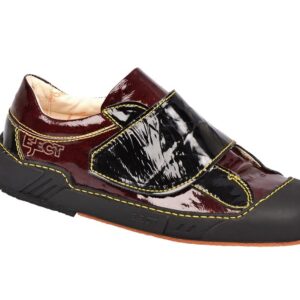 Eject 15625.1 PUZZLE Damen Slipper Echtleder in Rot Bordo/Schwarz, flacher Ab...