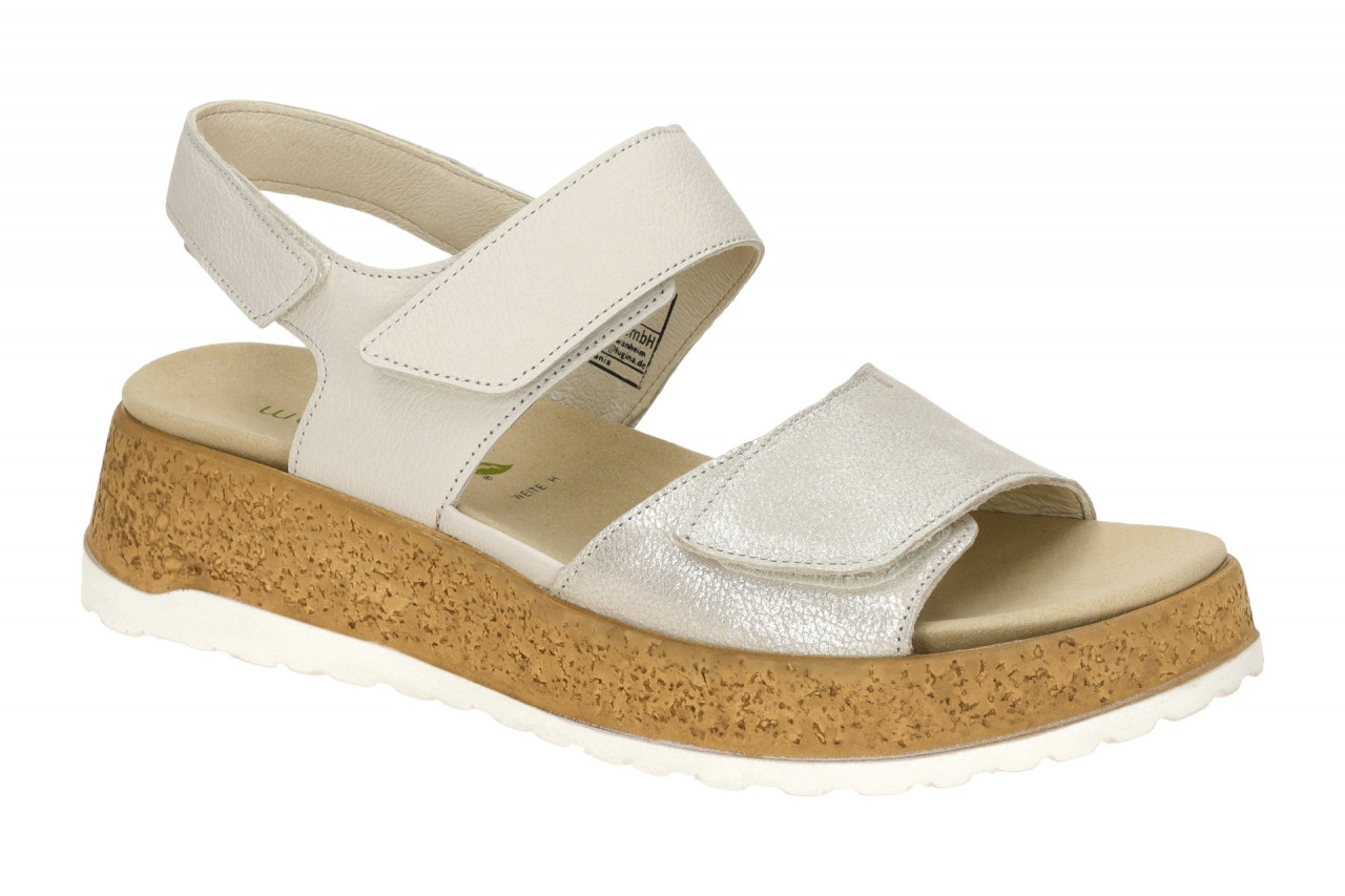 Waldl?ufer 990001 Damen Sandaletten Beige Perl Komfort Fu?bett Keilabsatz 1 Waldl?ufer 990001 Damen Sandaletten Beige Perl Komfort Fu?bett Keilabsatz