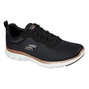 Skechers Damen FLEX APPEAL 4.0 Brilliant View Sneaker Turnschuhe 149303 schwarz