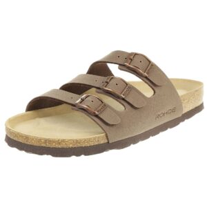 Rohde Alba Pantolette Damen Hausschuhe Sandale 5618 72 braun
