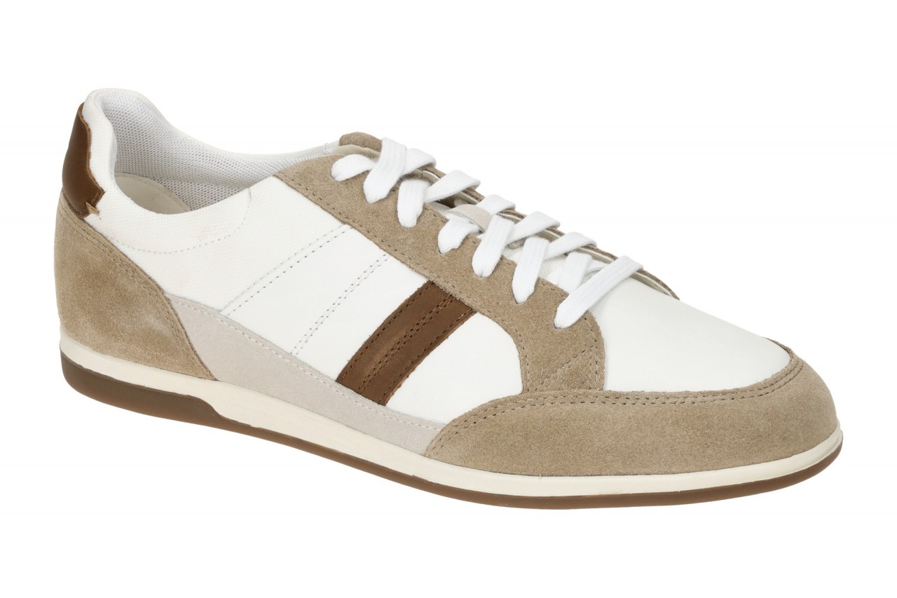 Geox Herrenschuhe U454GA RENAN A Sportliche Halbschuhe wei?/braun atmungsaktiv 1 Geox Herrenschuhe U454GA RENAN A Sportliche Halbschuhe wei?/braun atmungsaktiv
