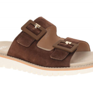 ara 12-28132 11 KENT-SPORT-S Damen Pantoletten mocca - bequeme Echtleder Velo...