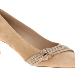 Peter Kaiser Damen Pumps 9-72406-47 365 hazel Echtleder Velours Schlaufe Strass