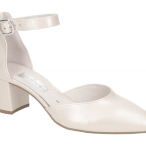 Gabor 81.340.60 Beige Riemchen Pumps Echtleder Blockabsatz 5,5cm F-Weite