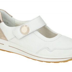 ara Damenschuhe OSAKA 2.0 12-24814 04 wei?/beige gold Streifen Klettverschlus...