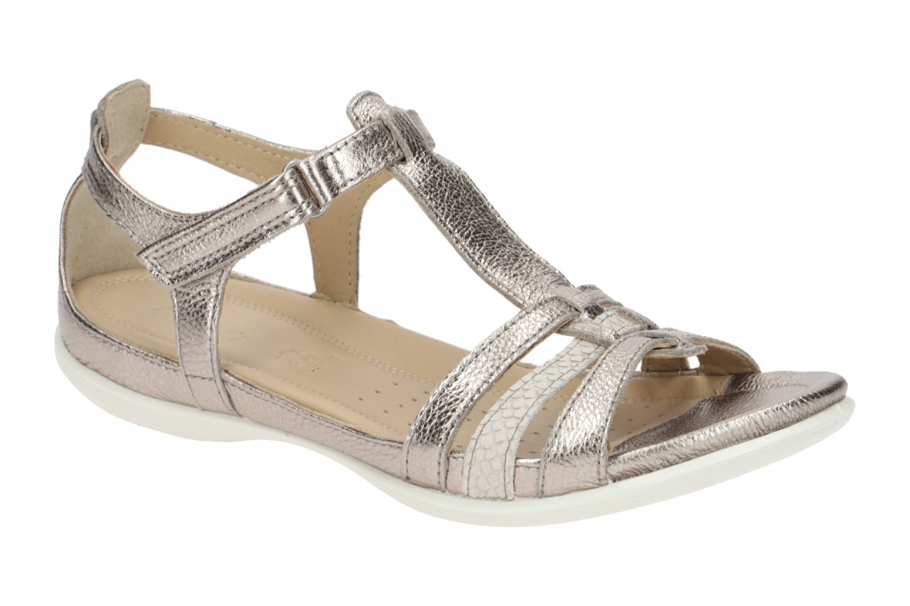 Ecco 240873 Flash T-bar Damen Sandale - warm grey met/moon rock - Echtleder -... 1 Ecco 240873 Flash T-bar Damen Sandale - warm grey met/moon rock - Echtleder -...