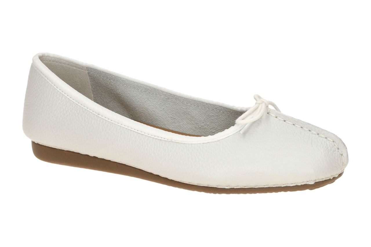 Clarks 20354455 4 Freckle Ice Damen Ballerinas wei? - white Leather Sole 1 Clarks 20354455 4 Freckle Ice Damen Ballerinas wei? - white Leather Sole