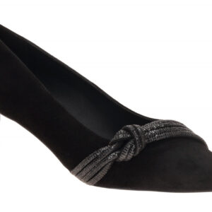 Peter Kaiser Damen-Pumps 9-72406-47 Schwarz Velour mit Strass-Besatz