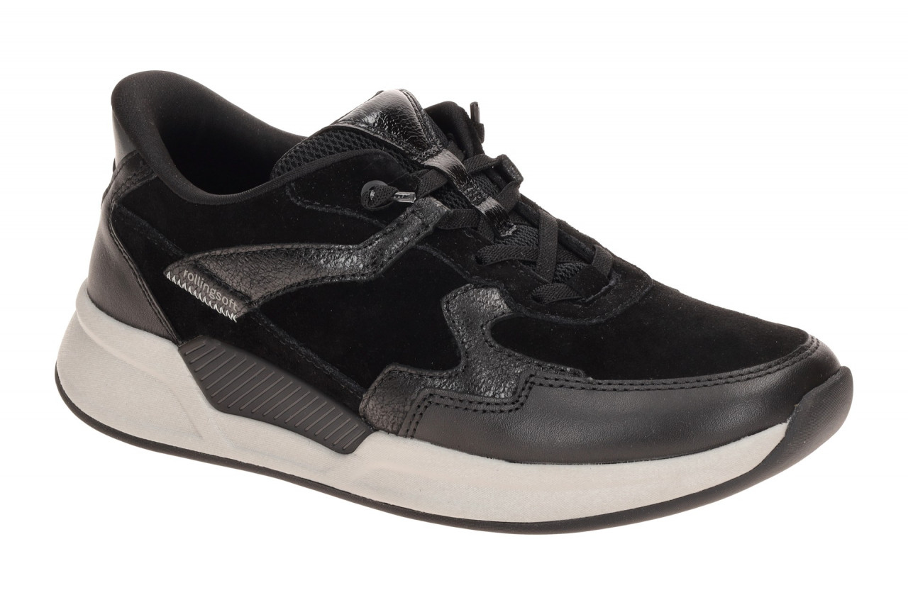 Gabor 0104.02.001 ROLLINGSOFT Damenschuhe Schwarz Sneaker Textil Fu?bett 1 Gabor 0104.02.001 ROLLINGSOFT Damenschuhe Schwarz Sneaker Textil Fu?bett
