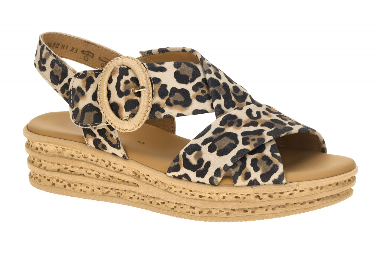 Gabor 84.556 Damen Sandalette Braun Natur Keilabsatz Klettverschluss 1 Gabor 84.556 Damen Sandalette Braun Natur Keilabsatz Klettverschluss