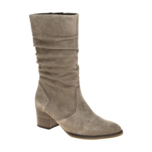 Gabor Damenstiefel 8041.02.001 Grau Mohair Leder Velour - elegante Mid Rise S...