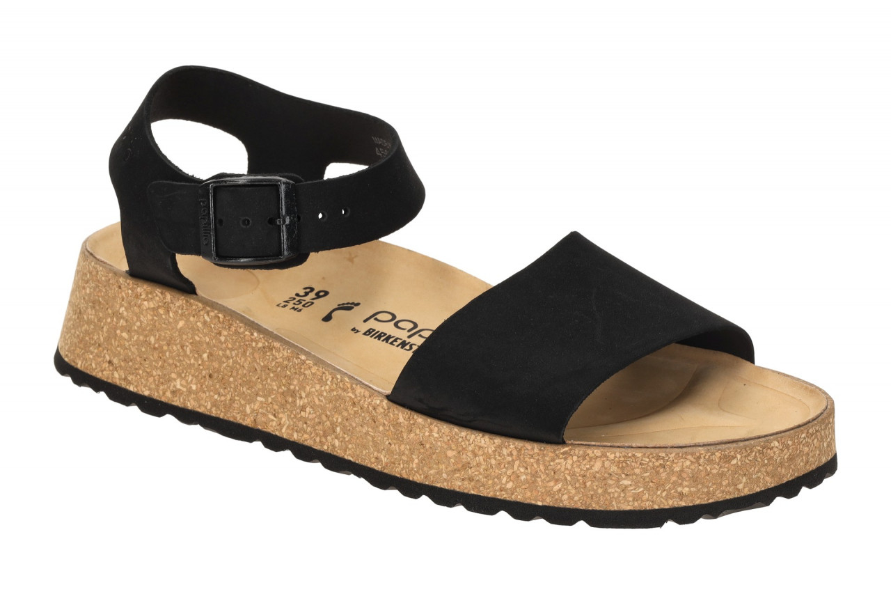 Birkenstock Damen Sandalette Glenda 1029046 Schwarz Nubuk Leder Keilabsatz 1 Birkenstock Damen Sandalette Glenda 1029046 Schwarz Nubuk Leder Keilabsatz