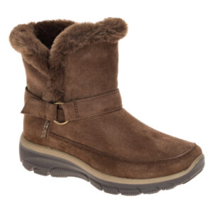 Skechers 168051 CHOC Damenstiefel Schlupf Boots dunkelbraun Choco Memory Foam