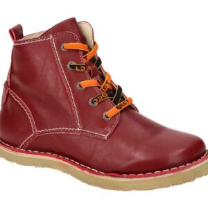 Eject 14146.014 Damen Stiefeletten Boots Rot Bordeaux Runde Form Naturgegerbt...