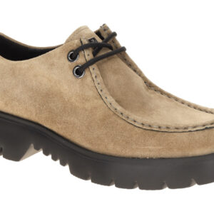 H?gl 2412-1900 SALLY Damenschuhe Schn?r-Halbschuhe taupe-braun Casualvelour