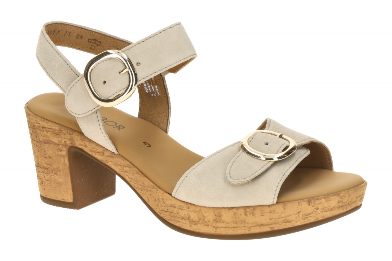 Gabor 84.764 - Damen Sandale grau oak, Best Fitting, Klettverschluss 1 Gabor 84.764 - Damen Sandale grau oak, Best Fitting, Klettverschluss