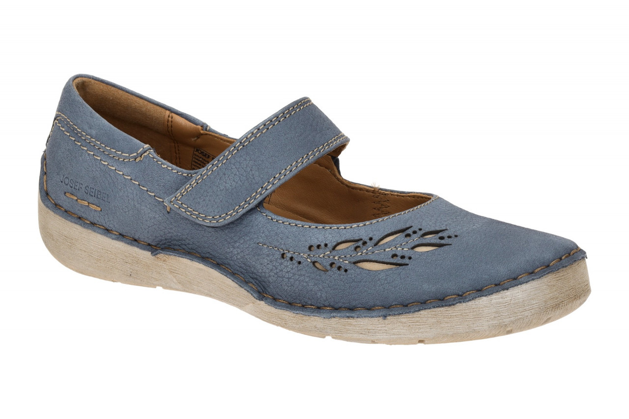 Josef Seibel Damen Ballerina FERGEY 58 blau shark Nubuck-Leder G-Weite 1 Josef Seibel Damen Ballerina FERGEY 58 blau shark Nubuck-Leder G-Weite
