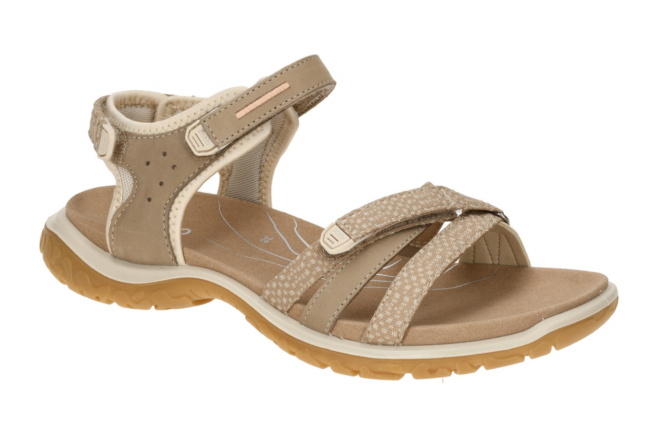 Ecco 853303 Women`s Sandale Braun/Limestone Komfort Fu?bett, Klettverschluss 1 Ecco 853303 Women`s Sandale Braun/Limestone Komfort Fu?bett, Klettverschluss