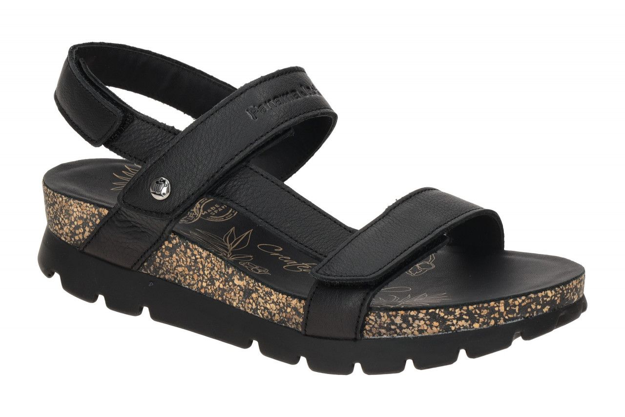 Panama Jack Damen Sandale Selma B4 PJ Schwarz Keilabsatz Klettverschluss 1 Panama Jack Damen Sandale Selma B4 PJ Schwarz Keilabsatz Klettverschluss