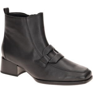 Gabor Damen Stiefeletten 8067.03 Schwarz - elegante Ankle Boots im Norweger Stil