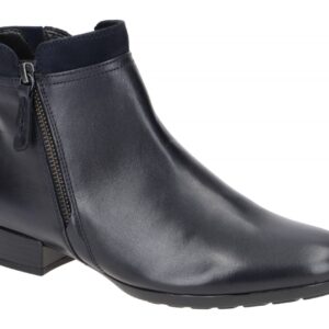 Gabor 8031.02 Damen Stiefeletten Blau Midnight H-Extra Weit Elegante Blockabsatz