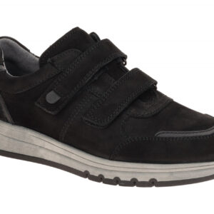 Waldl?ufer 952302 H-ANTON Herren Slipper Schwarz Bequem Extra Weit