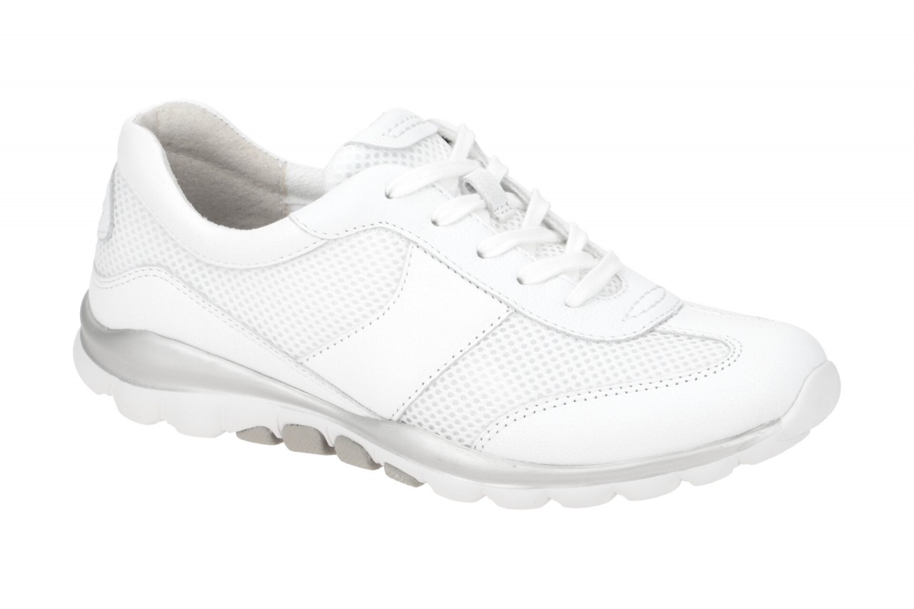 Gabor 86.966.50 ROLLINGSOFT Damen Sneaker Wei? Bequeme Schn?r-Halbschuhe 1 Gabor 86.966.50 ROLLINGSOFT Damen Sneaker Wei? Bequeme Schn?r-Halbschuhe