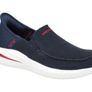 Skechers 210604 NVY Herren Slipper Halbschuhe blau Navy VEGAN Fu?bett Memory ...