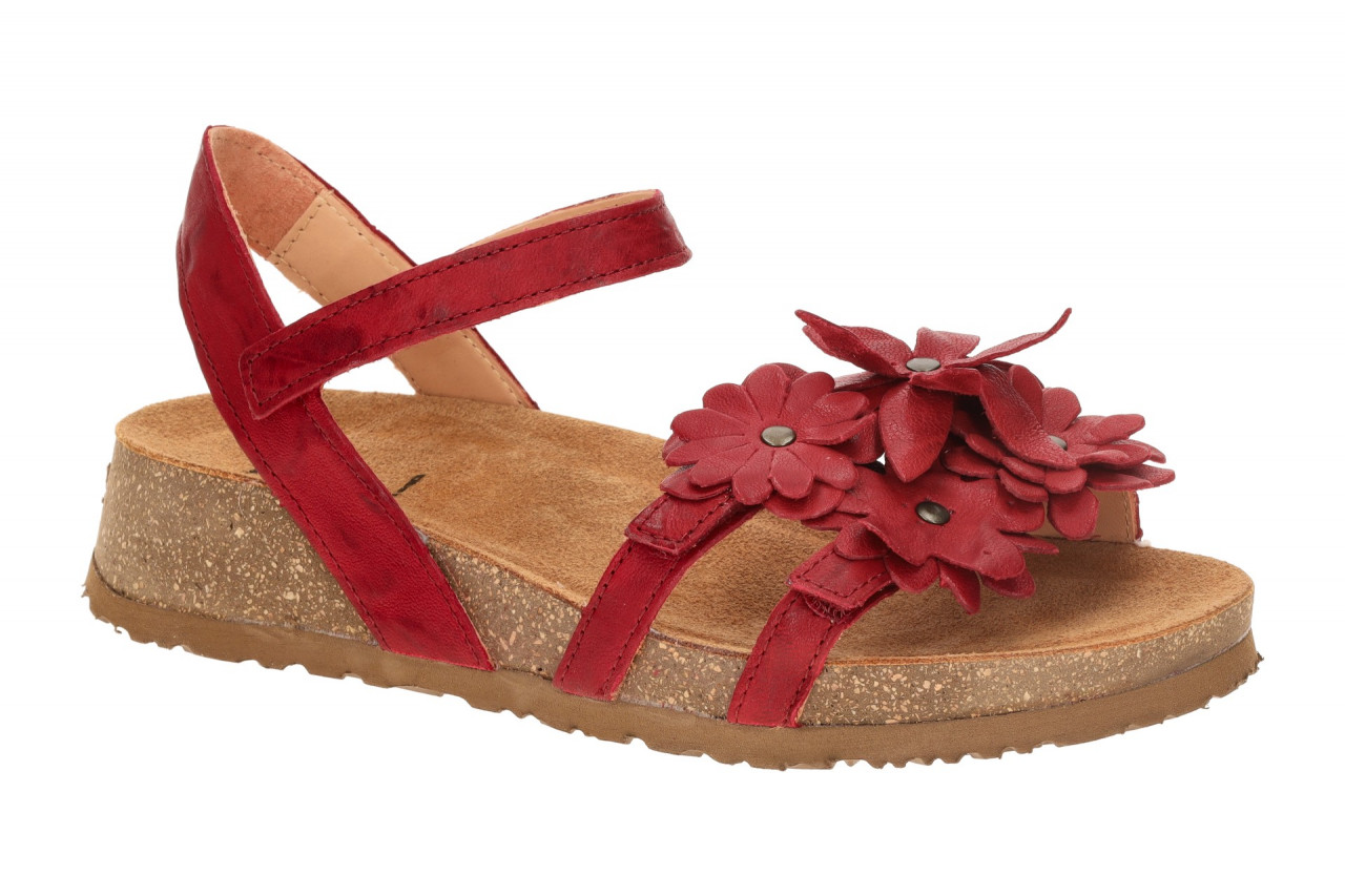 Think 551 Damen Sandalette Riemchen Sandalen rot fragola Echtleder Keilabsatz 1 Think 551 Damen Sandalette Riemchen Sandalen rot fragola Echtleder Keilabsatz