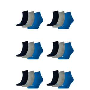 18 Paar Puma Unisex Quarter Socken Sneaker Gr. 35 - 49 für Damen Herren Füßling...