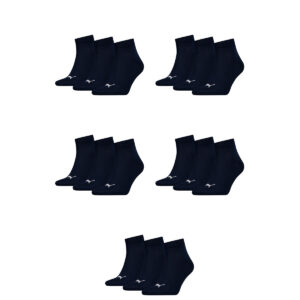 15 Paar Puma Unisex Quarter Socken Sneaker Gr. 35 - 49 für Damen Herren Füßling...