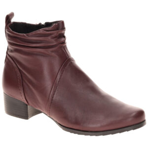 CAPRICE Damen Stiefeletten 25358-41 Bordeauxrot, Echtleder, Extra Weit, Block...