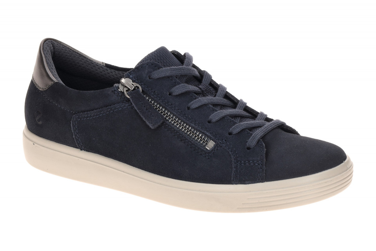 Ecco 218723 Damen Sneaker Classic Zip Blau Marine/Silber Leicht Flexibel 1 Ecco 218723 Damen Sneaker Classic Zip Blau Marine/Silber Leicht Flexibel
