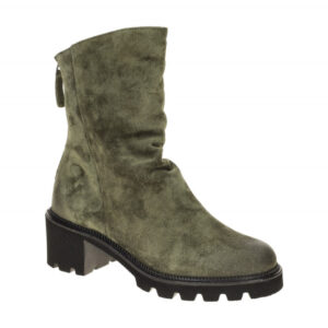 Paul Green Damen Stiefeletten 8291-041 olive Gr?n, Warmfutter Wolle & Gummisohle