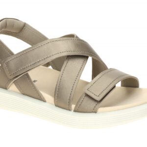 Ecco Soft Sandal 238813 Grau Pure Cashmere Metallic Damen Sandalette