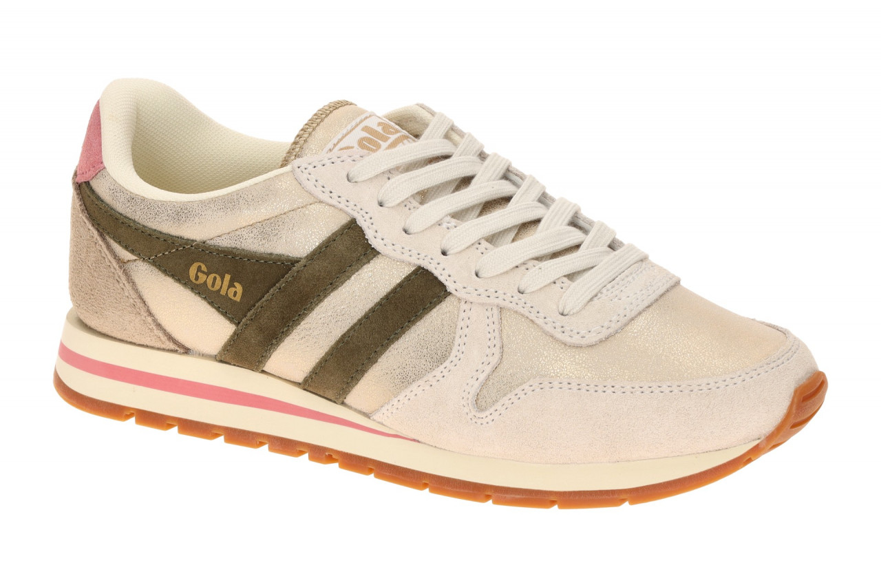 Gola CLB338NY Damen Sneaker Grau Gold Khaki Coral Pink - Echtleder - Gummisohle 1 Gola CLB338NY Damen Sneaker Grau Gold Khaki Coral Pink - Echtleder - Gummisohle