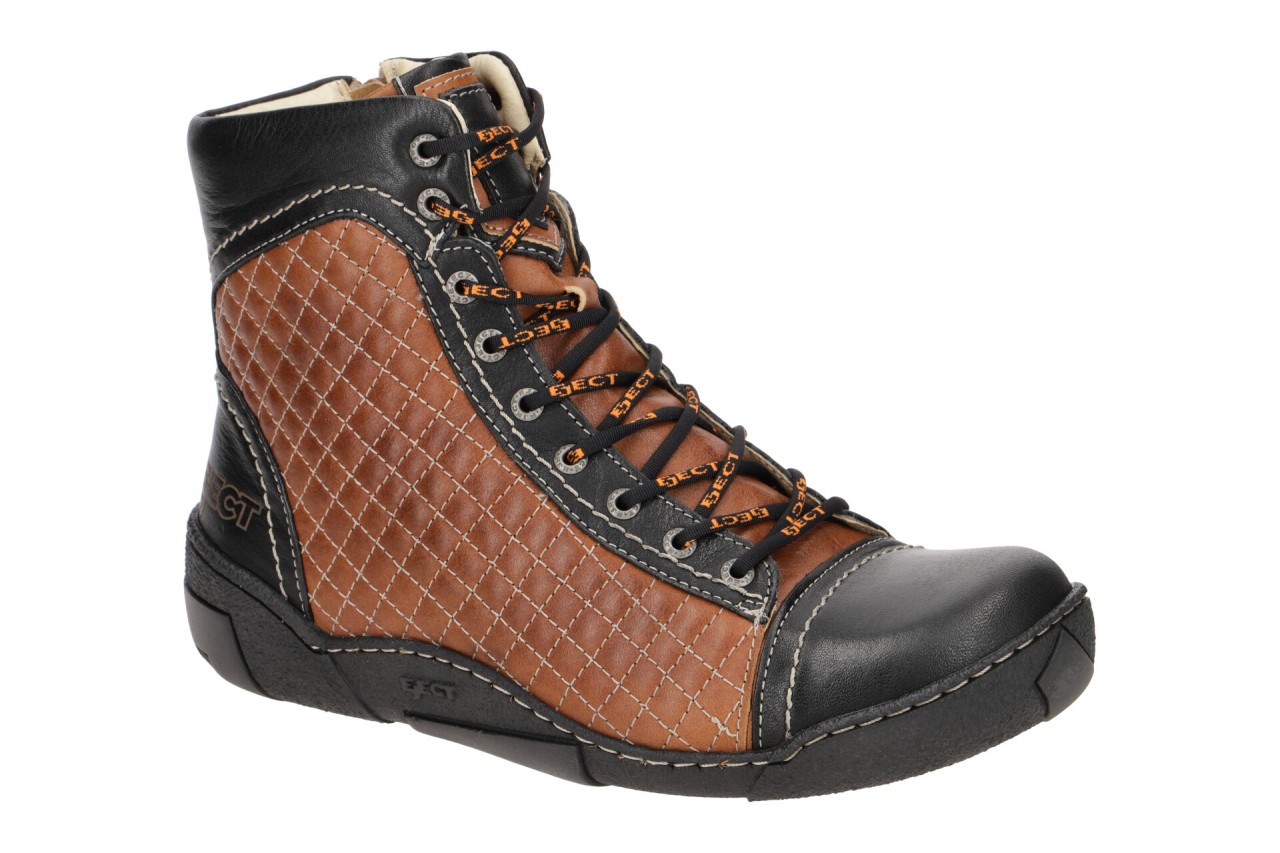 Eject 20237.001 ICE Damen Stiefeletten Schwarz Camel Echtleder Gummisohle 1 Eject 20237.001 ICE Damen Stiefeletten Schwarz Camel Echtleder Gummisohle