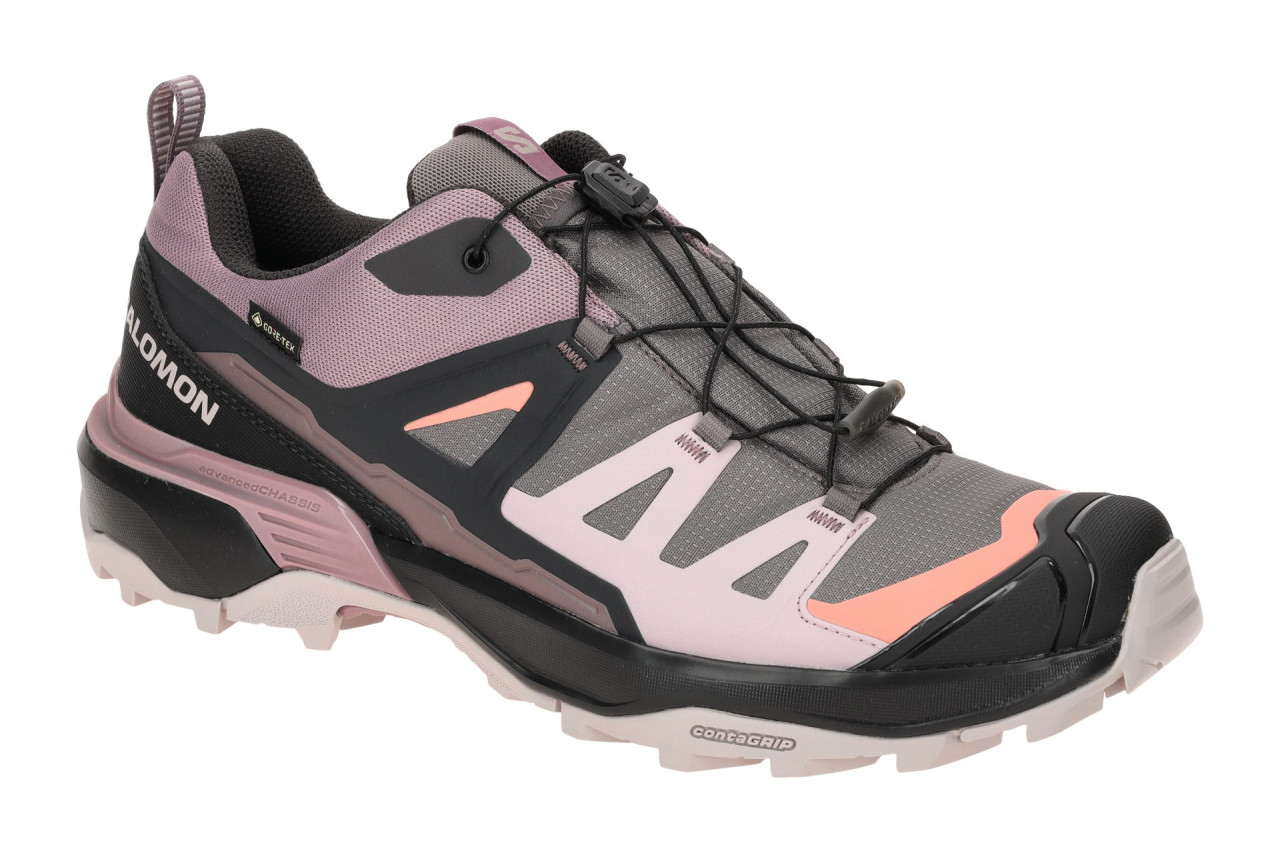 Salomon X ULTRA 360 GTX Damen Wanderschuhe - grau lila schwarz orange 1 Salomon X ULTRA 360 GTX Damen Wanderschuhe - grau lila schwarz orange