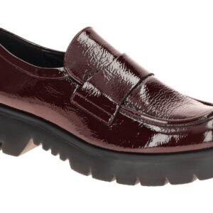 H?gl 2425-4800 FINN Damen Slipper Barolo Rot Lackleder Memory Foam