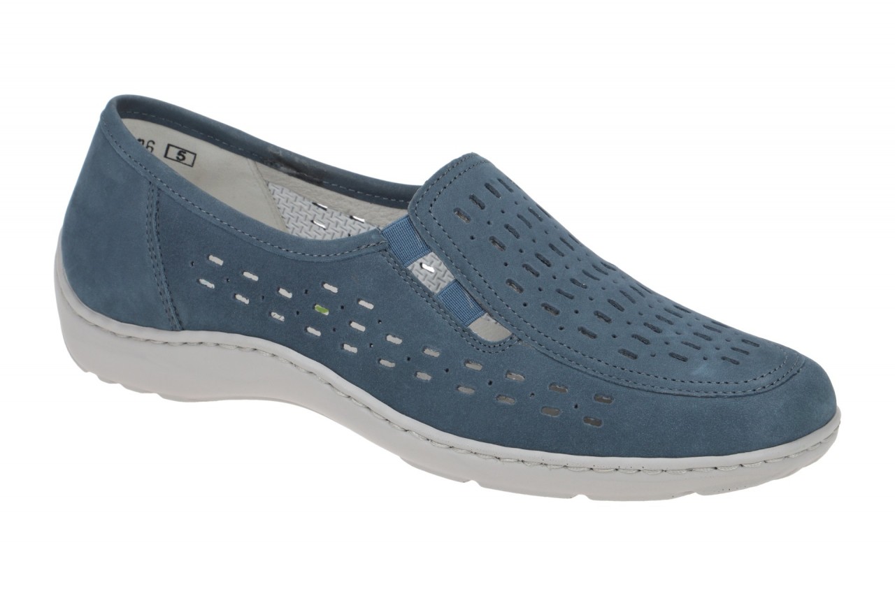 Waldl?ufer 496501 HENNI Damen Slipper blau jeans bequem mit Extra Weit Passform 1 Waldl?ufer 496501 HENNI Damen Slipper blau jeans bequem mit Extra Weit Passform