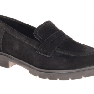Gabor 4001.01.001 Damen Slipper schwarz - Echtleder, weich gepolstert, Blocka...