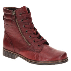 Gabor 8023.02.004 Damen Stiefeletten dark red Echtleder Blockabsatz