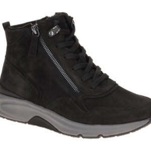 Gabor 0803.03.003 ROLLINGSOFT Damen Stiefeletten Schwarz bequeme Mid-Sneakers