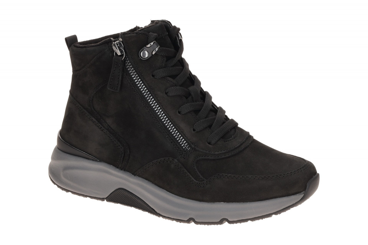 Gabor 0803.03.003 ROLLINGSOFT Damen Stiefeletten Schwarz bequeme Mid-Sneakers 1 Gabor 0803.03.003 ROLLINGSOFT Damen Stiefeletten Schwarz bequeme Mid-Sneakers