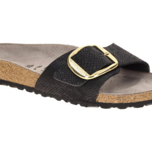 Birkenstock Damen Pantoletten 1032965 MADRID BIG BUCKLE Schwarz Python Muster