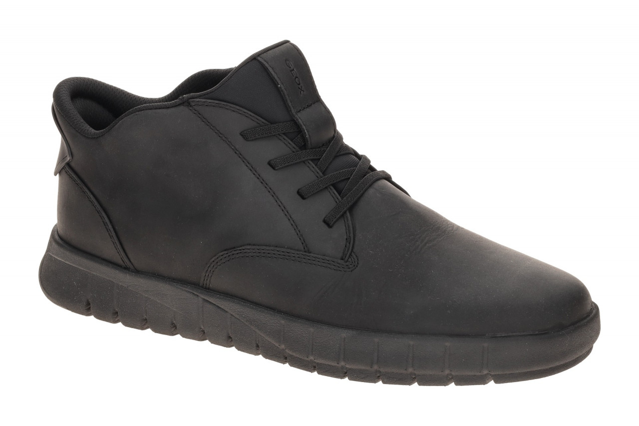 Geox U56MAB 000FF C9999 Flextride Plus Herren Mid Cut Sneaker Schwarz - Black 1 Geox U56MAB 000FF C9999 Flextride Plus Herren Mid Cut Sneaker Schwarz - Black