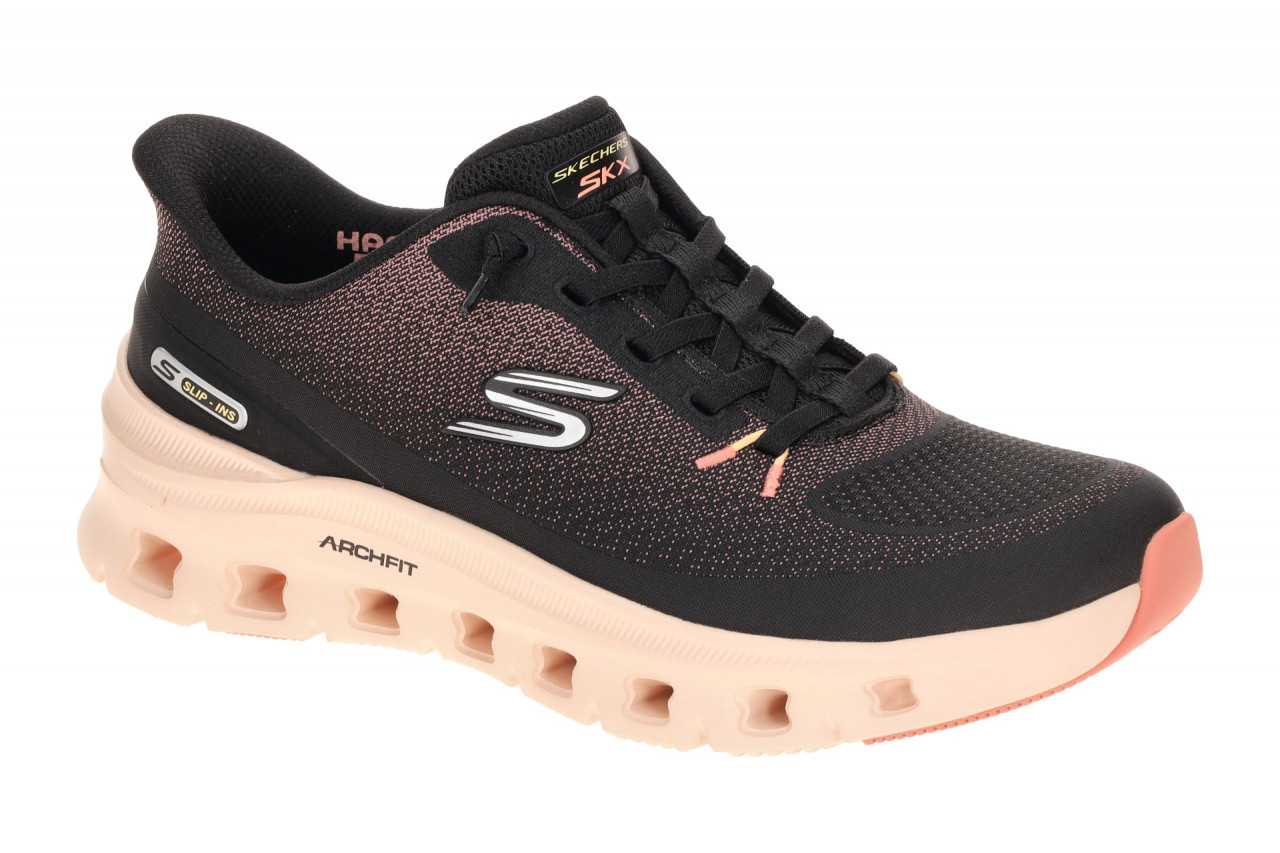 Skechers 150730 BKCL Damen Sneaker Schwarz/Coral GLIDE STEP Vegan 1 Skechers 150730 BKCL Damen Sneaker Schwarz/Coral GLIDE STEP Vegan