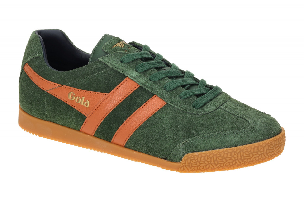 Gola CMA192NU Harrier Herren Sneakers Gr?n/Orange/Navy - Echtleder - Gummisohle 1 Gola CMA192NU Harrier Herren Sneakers Gr?n/Orange/Navy - Echtleder - Gummisohle